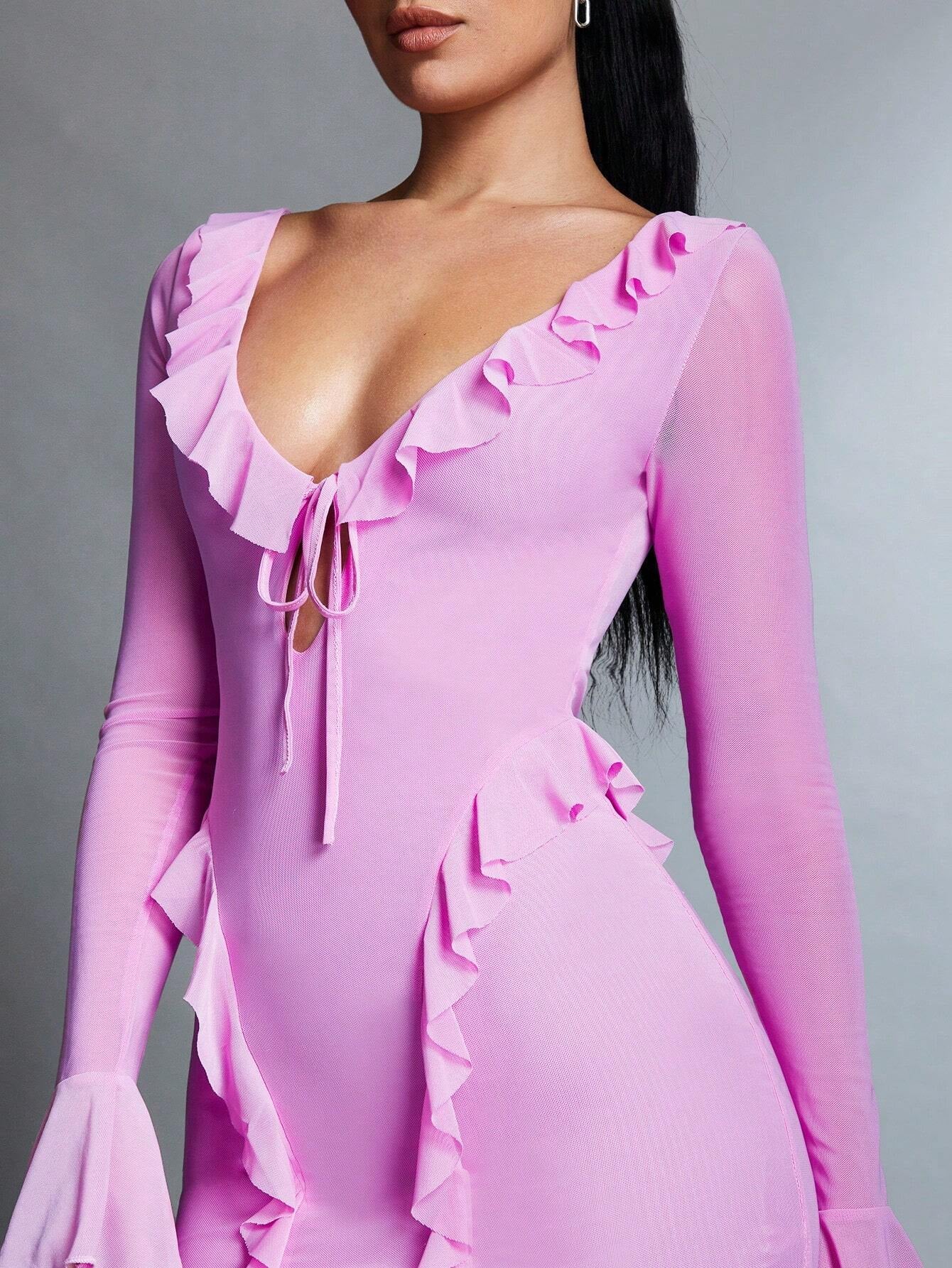 BAE Women'S Ruffle Hem Bodycon Dress