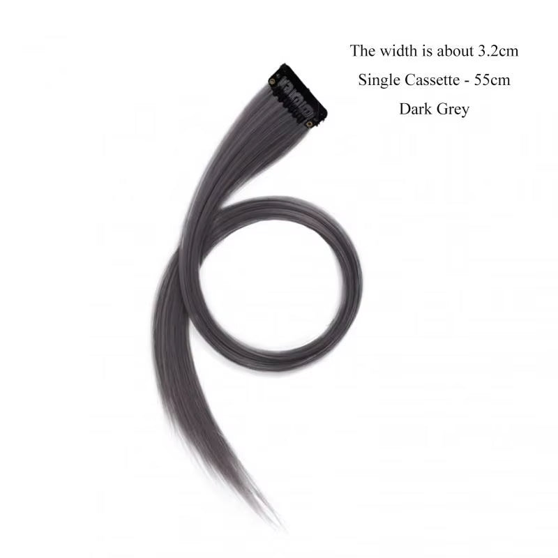 45Cm/Pc 15Colors Fake Hair Extensions with Invisible Black Hair Clips Heat Resistant Straight for Women Styling Tool Accesories