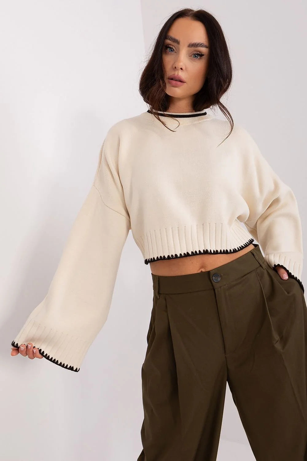 Casual Chic Acrylic Sweater 187513 at Factory Price