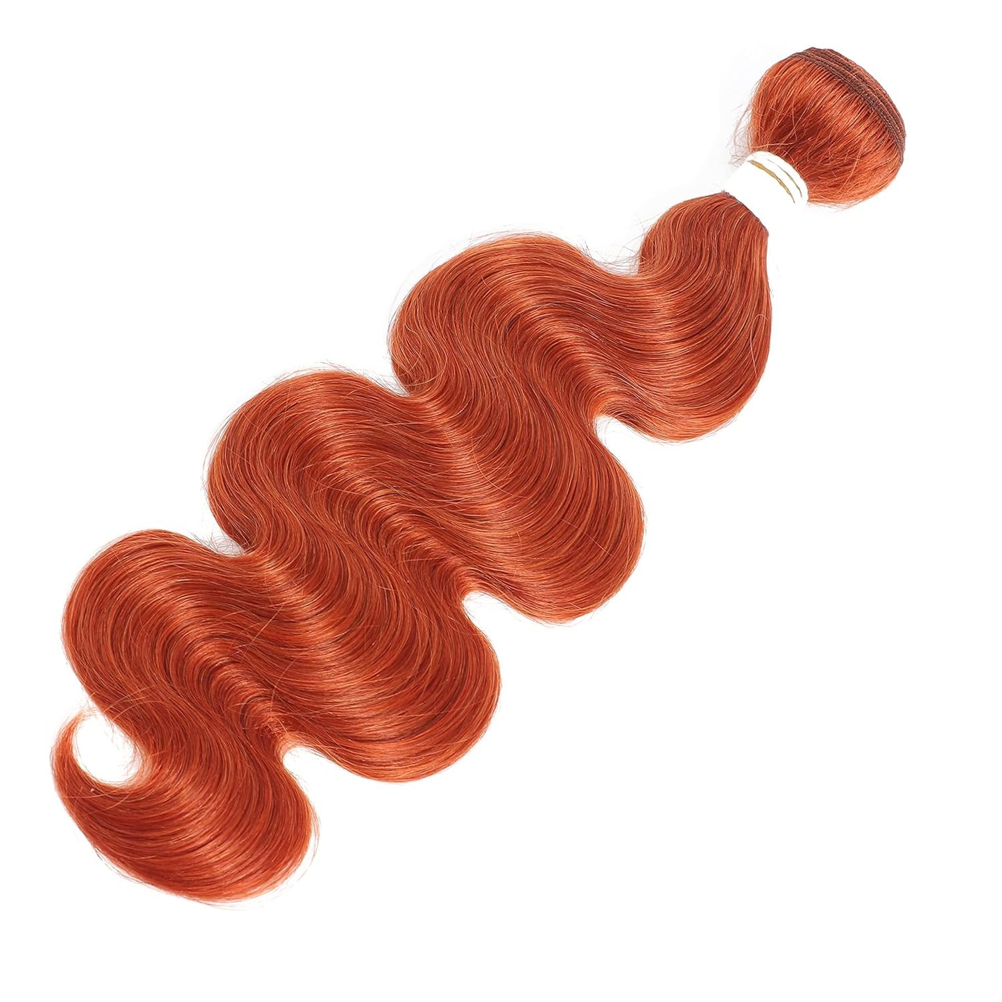 Remy Hair Brazilian Human Hair Body Wave Bundles - Orange Ginger, 12 Inch, Single