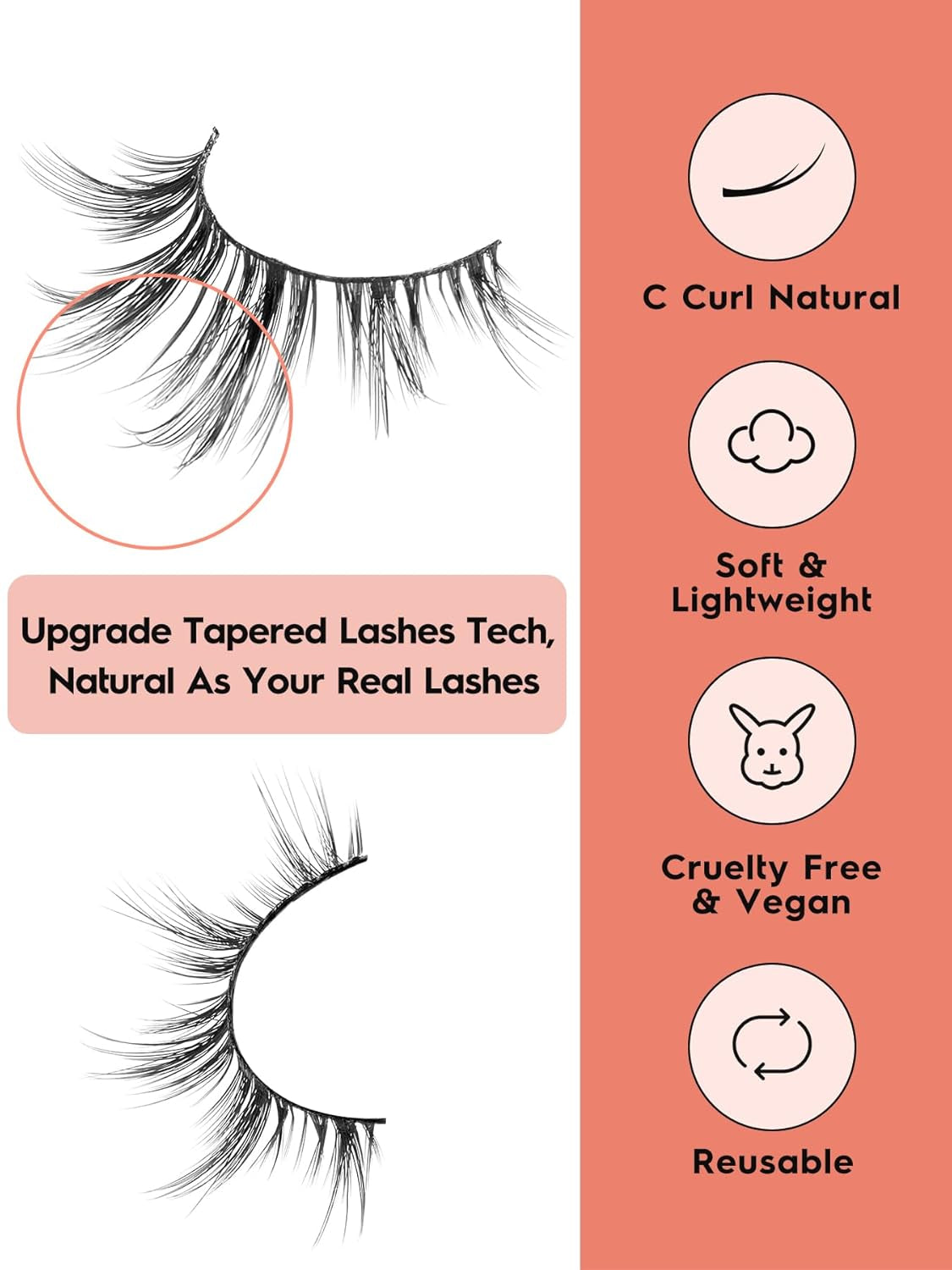 Manga Lashes Wispy False Eyelashes Natural Look 14Mm Cat Anime Lash 0.1MM Thin Band Manhua Style 3D Volume Eyelash Pack C Curl 7 Pair