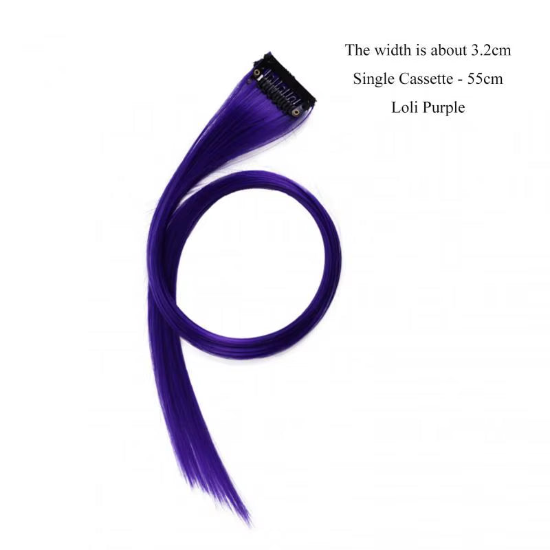 45Cm/Pc 15Colors Fake Hair Extensions with Invisible Black Hair Clips Heat Resistant Straight for Women Styling Tool Accesories