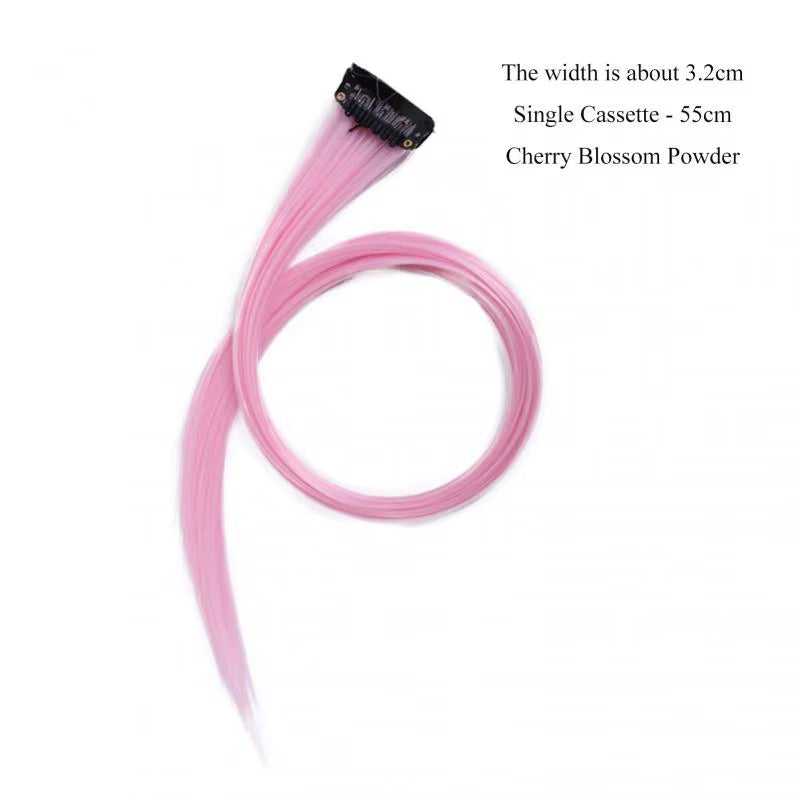 45Cm/Pc 15Colors Fake Hair Extensions with Invisible Black Hair Clips Heat Resistant Straight for Women Styling Tool Accesories