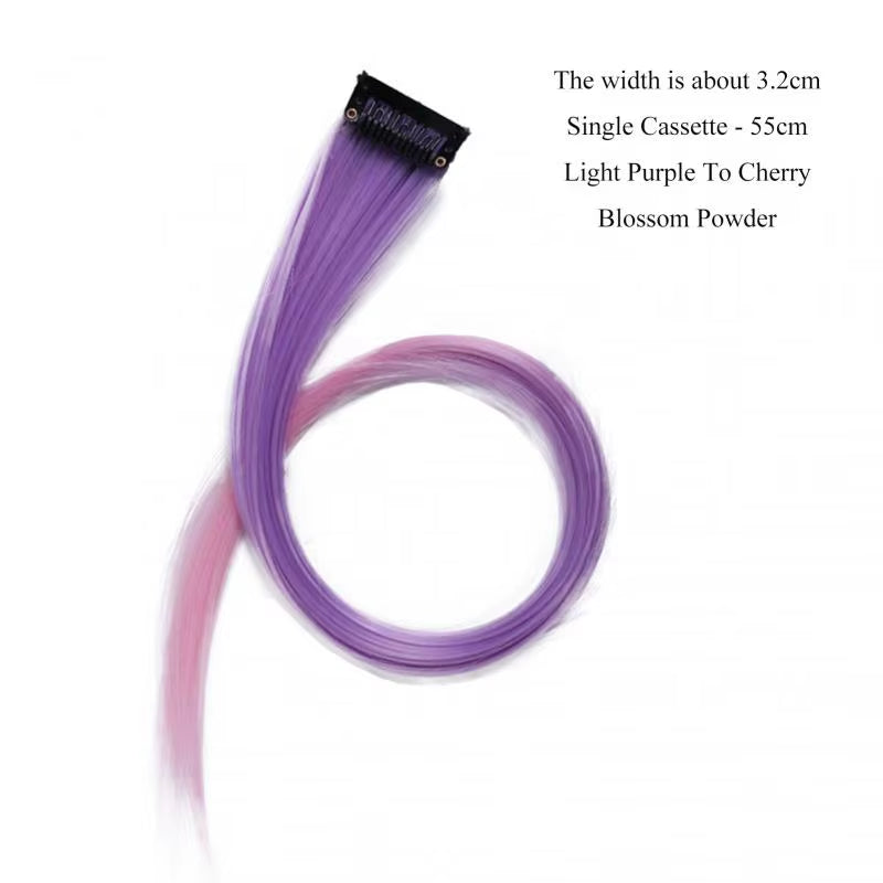 45Cm/Pc 15Colors Fake Hair Extensions with Invisible Black Hair Clips Heat Resistant Straight for Women Styling Tool Accesories