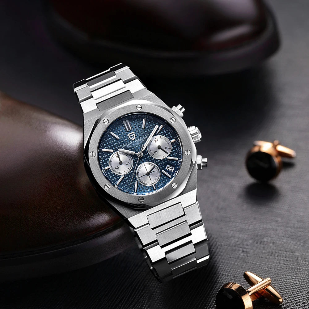 PAGANI DESIGN PD1707 Men'S Quartz Watches 40MM Stainless Steel Sapphire Glass Top Brand Watch Gift for Men Reloj Hombre 2024 New