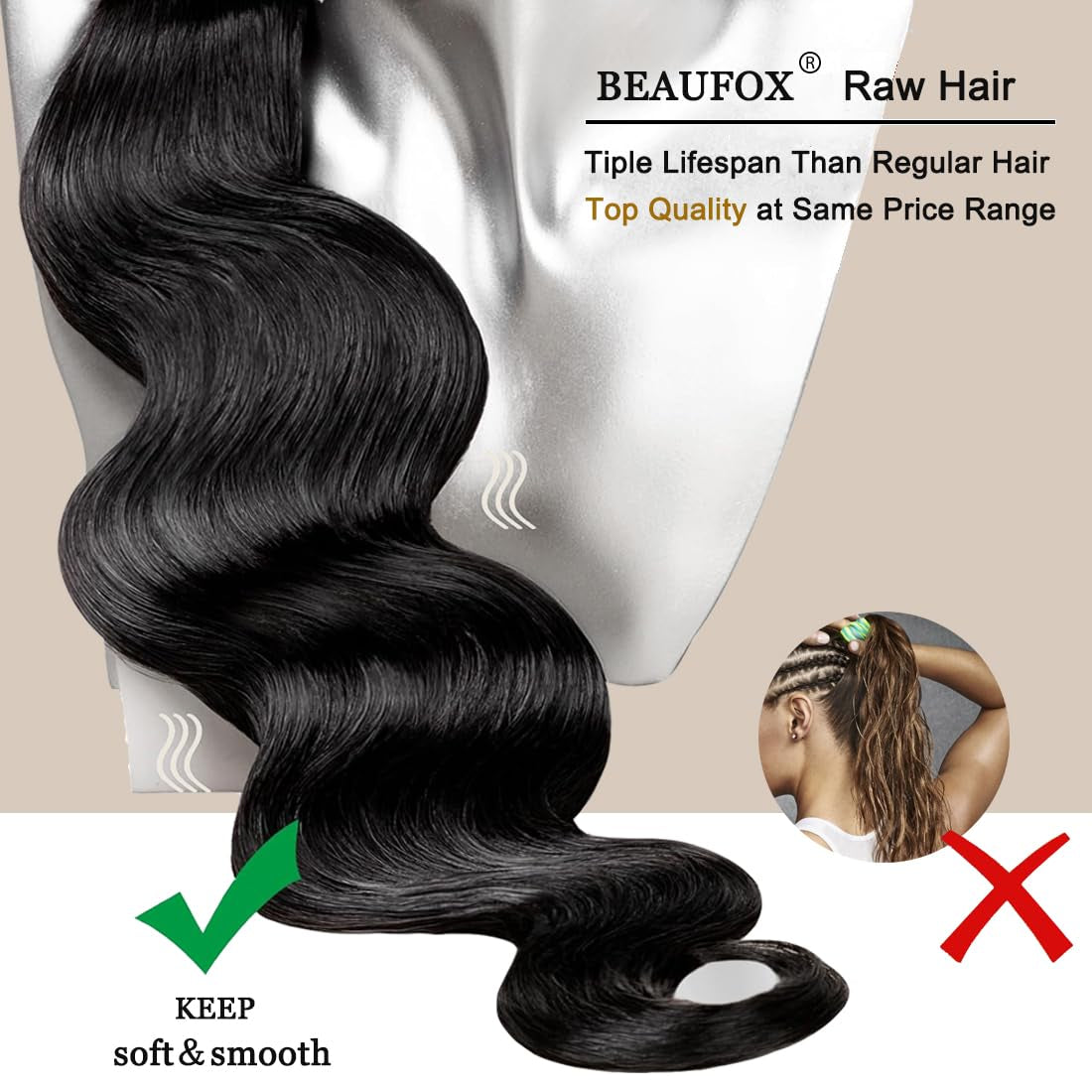 Raw Hair Body Wave Bundles Human Hair 16 18 20 22 Inch Brazilian 16A Body Wave 4 Bundles Unprocessed Virgin Hair Double Weft Thick Hair Weave Natural Color for Black Women