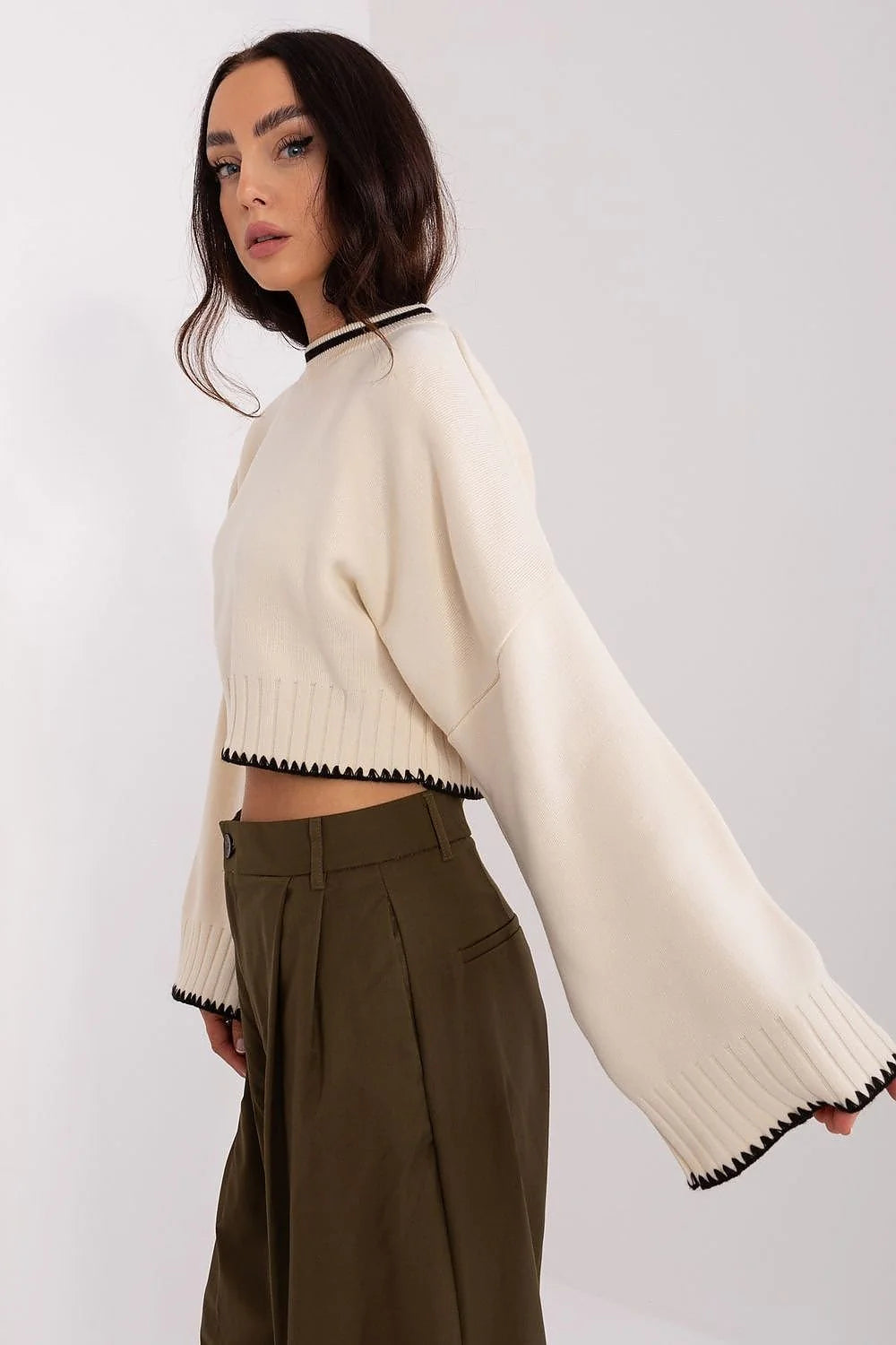 Casual Chic Acrylic Sweater 187513 at Factory Price
