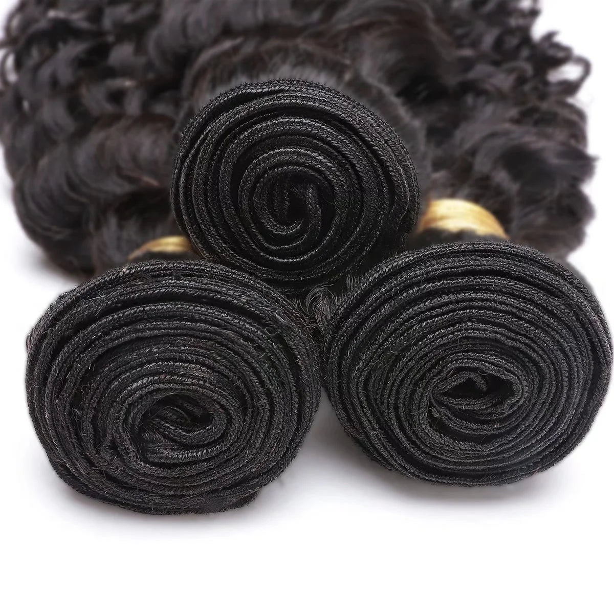 3 Bundles 100% Unprocessed Virgin Human Hair Extensions Brazilian Weave Weft Hairpiece for Black Women, Deep Wavy, 20Inch