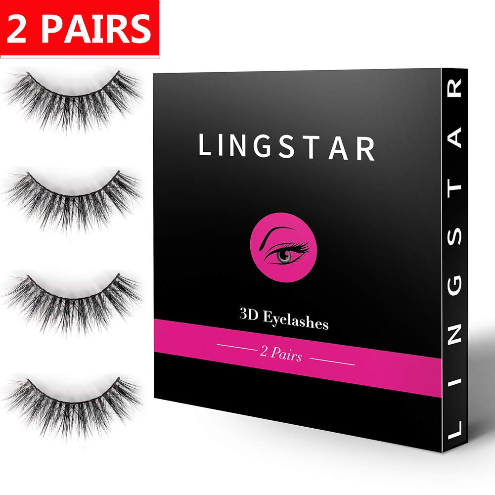 Mink Lashes 3D 18Mm Natural Cat Eye Lashes Reusable Long Eyelashes for Daily Eye Makeup False Eyelashes 2 Pairs- (Ym1090-Iris)