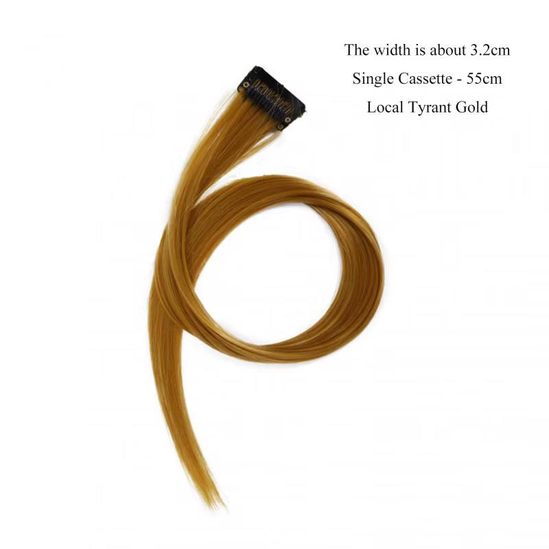 45Cm/Pc 15Colors Fake Hair Extensions with Invisible Black Hair Clips Heat Resistant Straight for Women Styling Tool Accesories