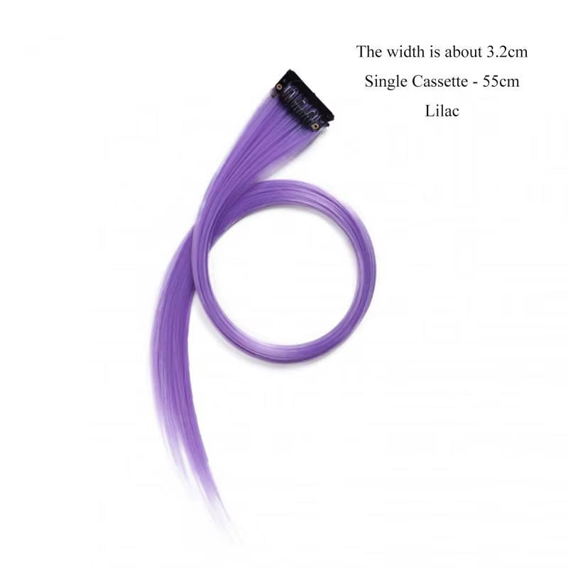 45Cm/Pc 15Colors Fake Hair Extensions with Invisible Black Hair Clips Heat Resistant Straight for Women Styling Tool Accesories