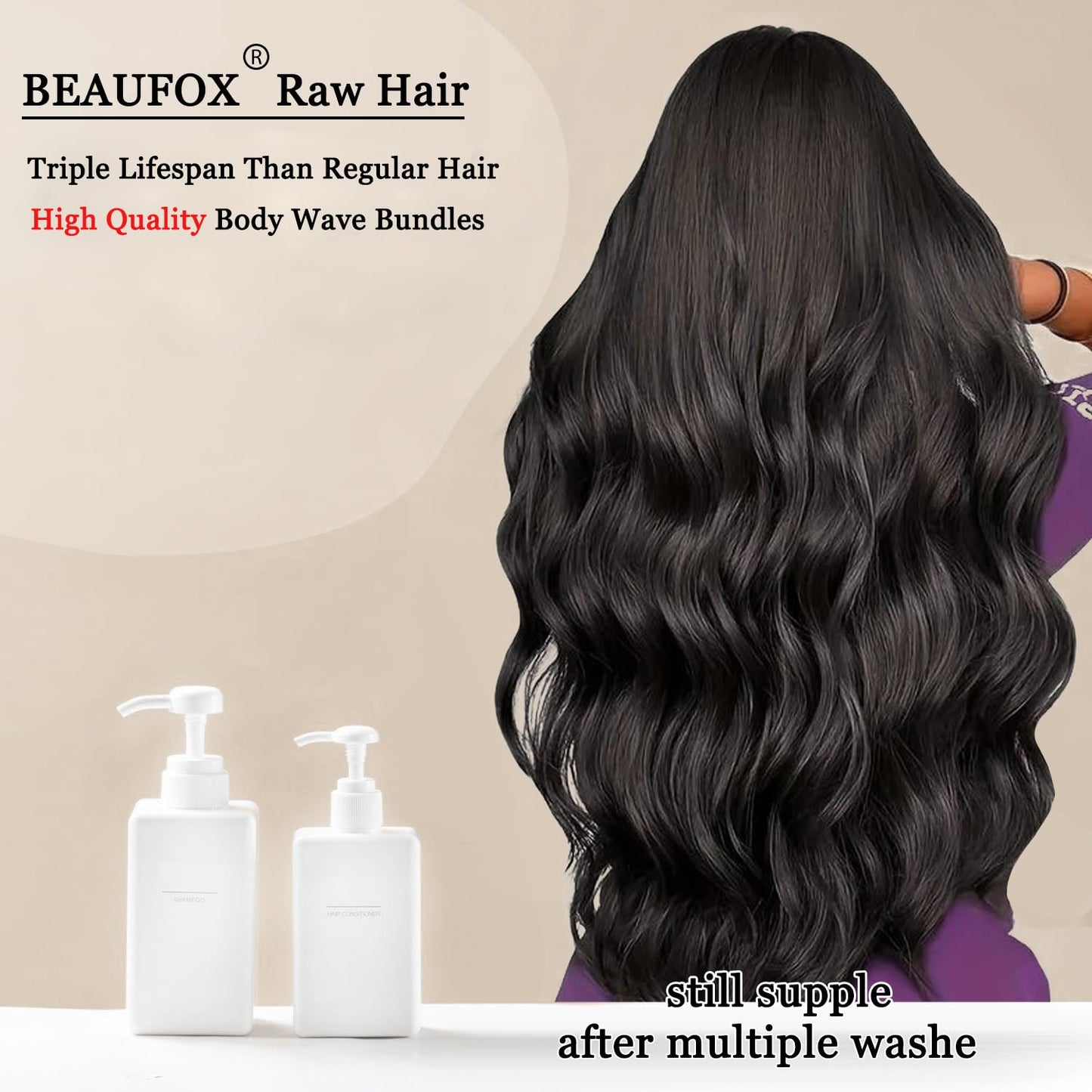 Raw Hair Body Wave Bundles Human Hair 16 18 20 22 Inch Brazilian 16A Body Wave 4 Bundles Unprocessed Virgin Hair Double Weft Thick Hair Weave Natural Color for Black Women