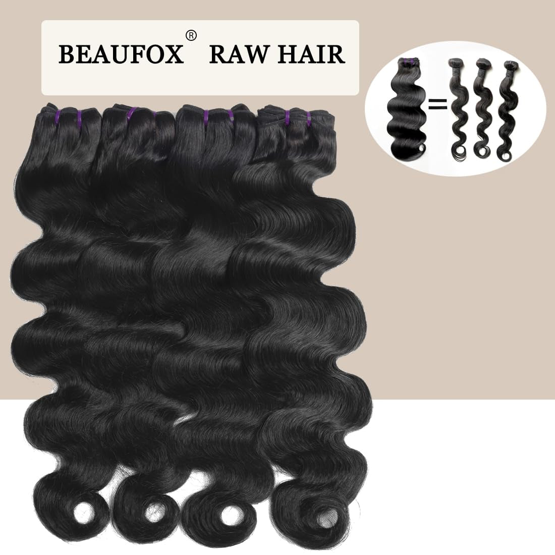 Raw Hair Body Wave Bundles Human Hair 16 18 20 22 Inch Brazilian 16A Body Wave 4 Bundles Unprocessed Virgin Hair Double Weft Thick Hair Weave Natural Color for Black Women