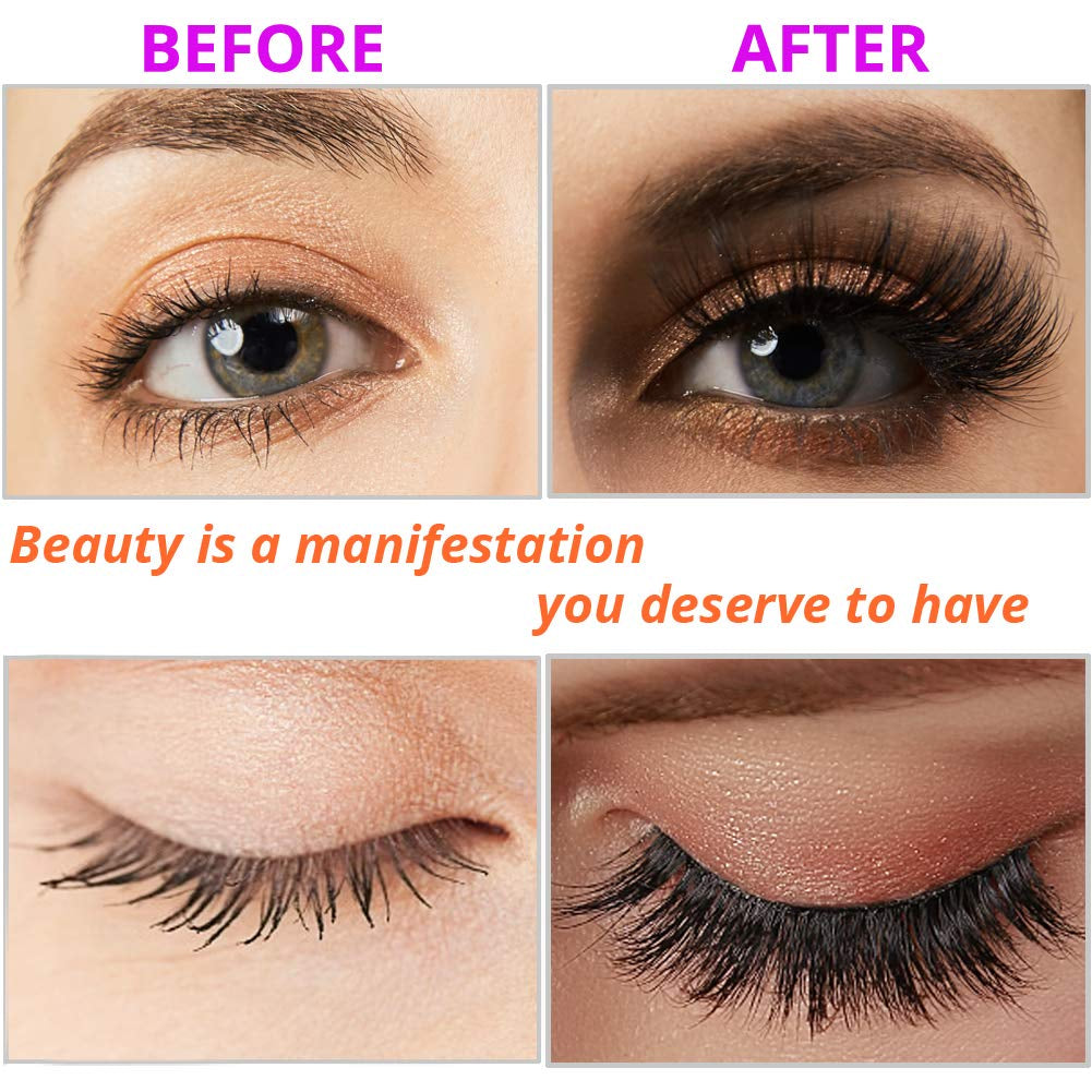 Mink Lashes 3D 18Mm Natural Cat Eye Lashes Reusable Long Eyelashes for Daily Eye Makeup False Eyelashes 2 Pairs- (Ym1090-Iris)