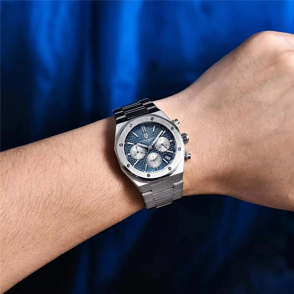 PAGANI DESIGN PD1707 Men'S Quartz Watches 40MM Stainless Steel Sapphire Glass Top Brand Watch Gift for Men Reloj Hombre 2024 New