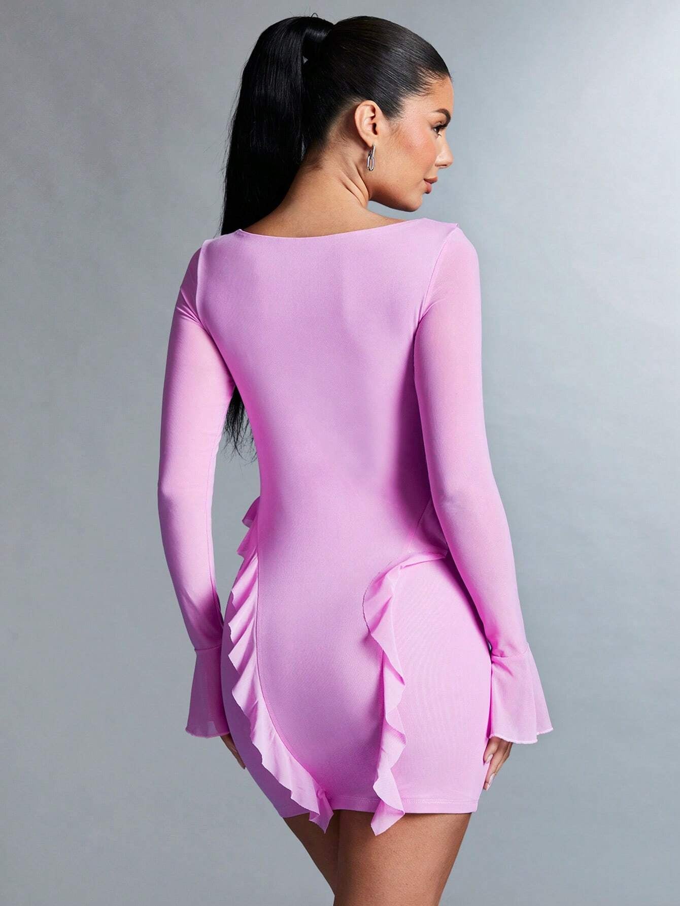 BAE Women'S Ruffle Hem Bodycon Dress