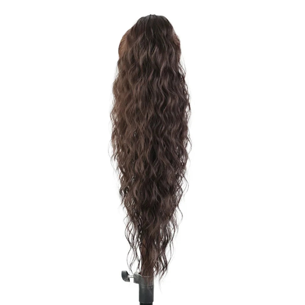 Wig Clip, Ponytail, Water Ripple, Long Curly Hair, Fluffy Long Curly Hair, Ponytail