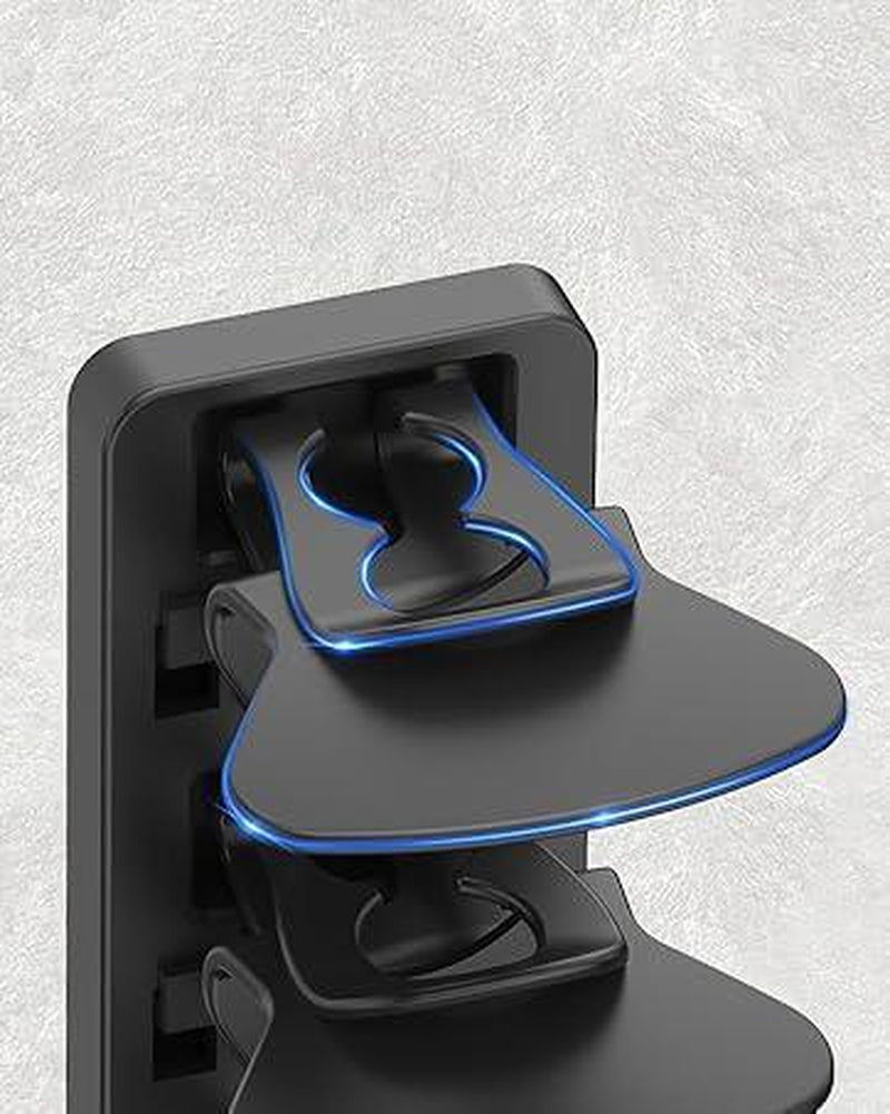 Closet Door Hat Organizer Wall Mount Heavy Duty 2-Pack for 40 Caps with Anti-Drop Tech No Drilling Adhesive & Screw Installation Halloween Gifts Black Hat Racks