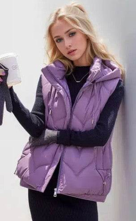 Puffer Vest with Hoodie