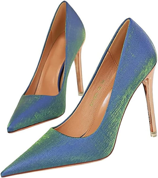 Wedding Party Shoes for Women Satin High Heel Pumps