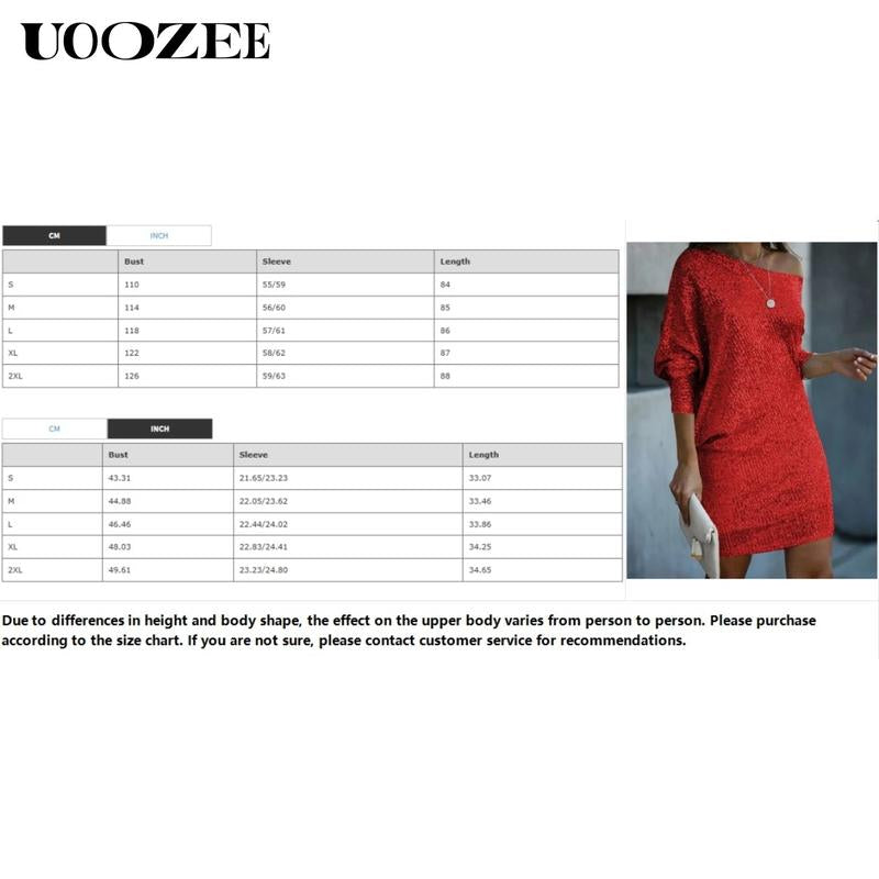 UOOZEE Women A-Line Loose Asymmetric Sequined Solid Color One-Shoulder Mini Dresses Short Dresses Summer Multicolor Polyester Casual Wear Basic Birthday Outfit Elegantoutfits