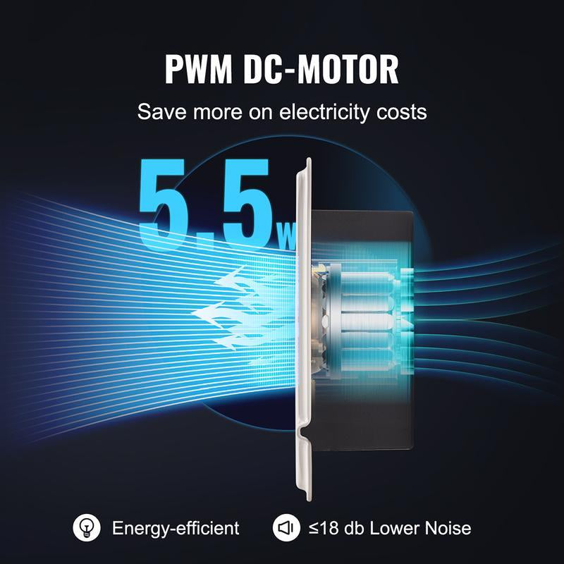 Register Booster Fan for 4"X10" Vents, Remote & Temperature Control, 10-Speed Heating & Cooling Airflow Enhancer for Room Wall or Floor