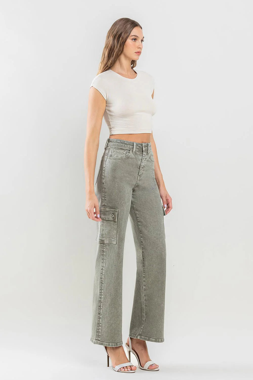 Vervet by Flying Monkey 90'S Super High Rise Cargo Jeans