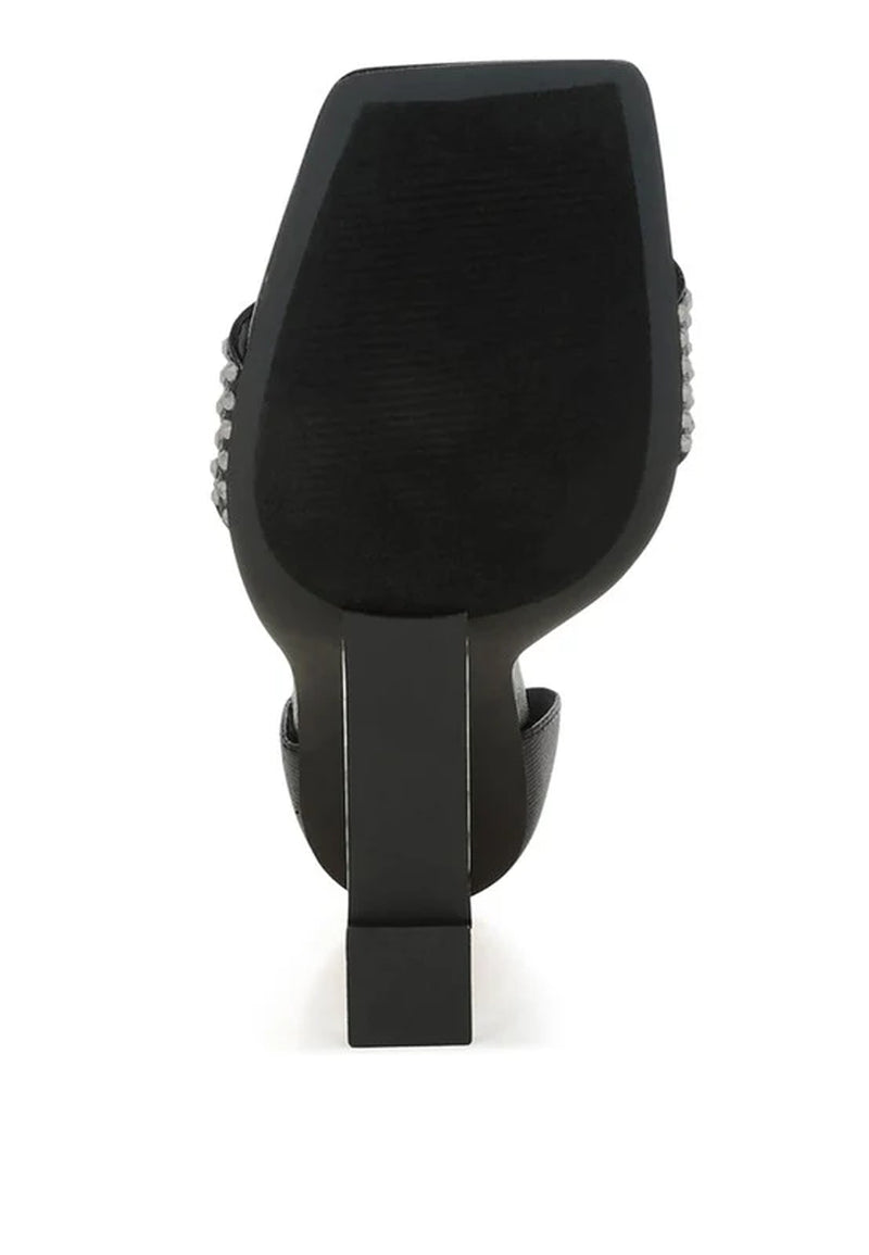 Hashira Rhinestone Studded Lace-Up Fantasy Heels