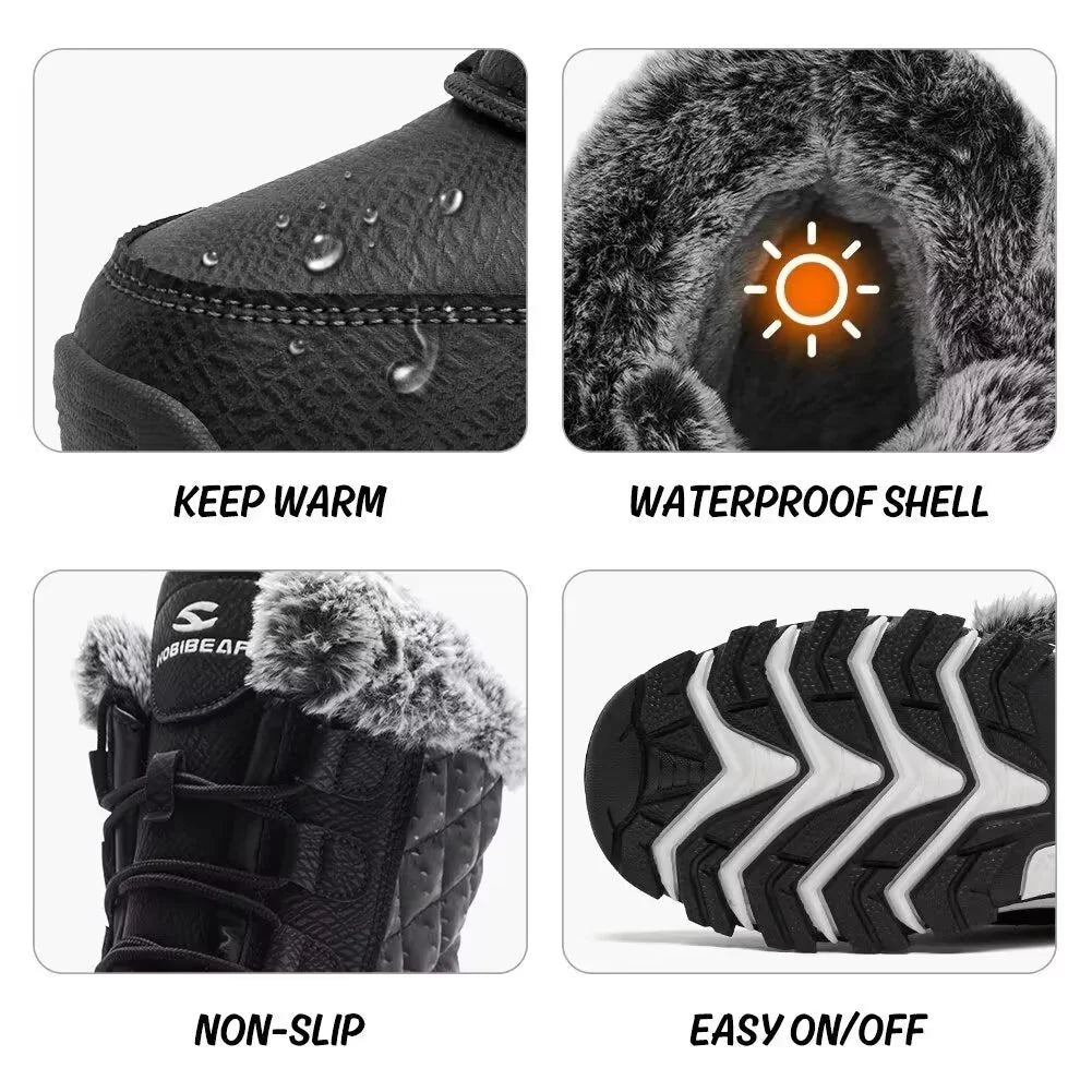 Women'S Snow Boots Anti-Slip Waterproof Warm Winter Shoes