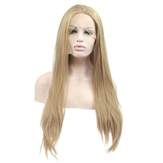 Melody Long Silky Straight Hair Wigs Blonde Synthetic Lace Front Wigs Heat Resistant Fiber Long Hair Wigs Golden Wigs Long Wigs Free Part Cosplay Wigs …