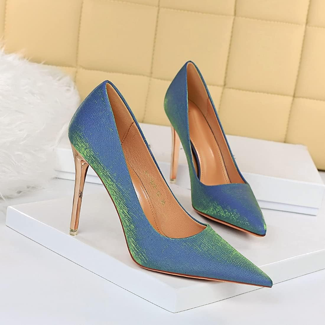 Wedding Party Shoes for Women Satin High Heel Pumps
