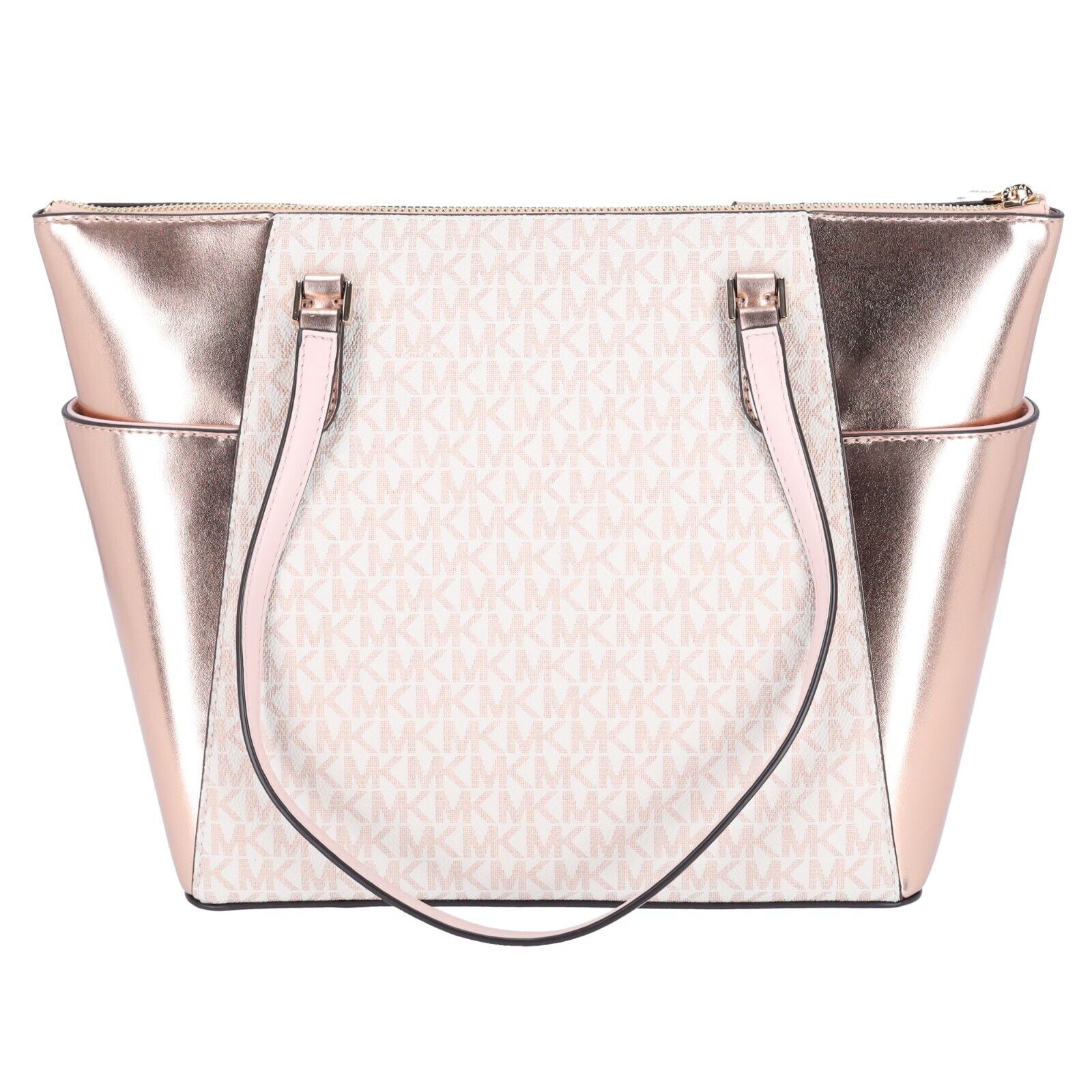 Michael Kors Charlotte Top Zip Tote MK Signature Shoulder Bag