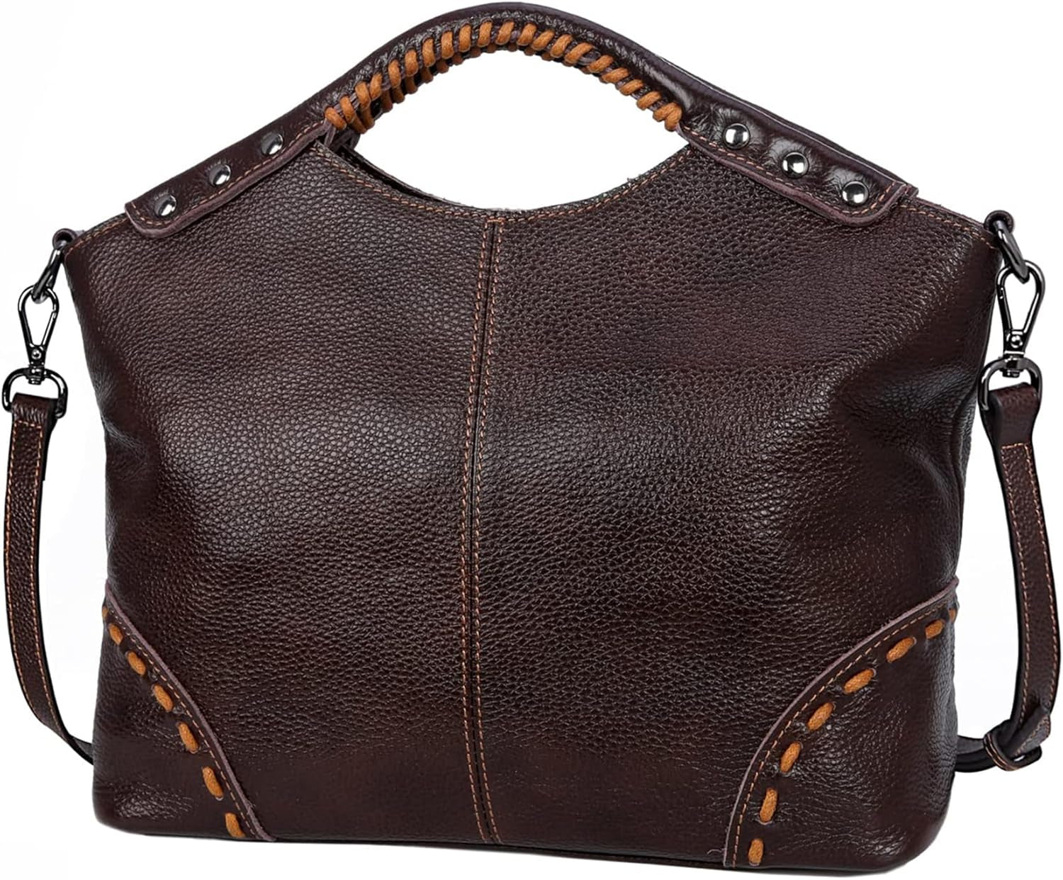 Leather Satchel Bags for Women Designer Crossbody Bag Tote Purses with Compartments Women’S Top Handle Handbags