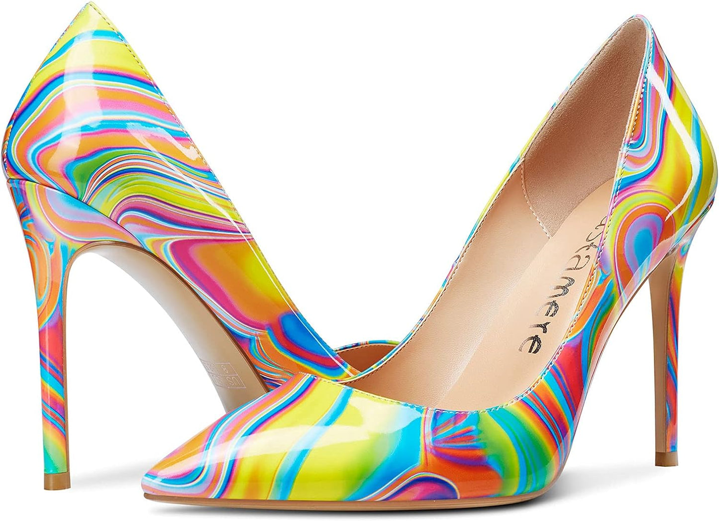 Womens High Heels Stilettos Pumps Slip-On Sexy Pointy Toe Basic Pump 10CM Heels