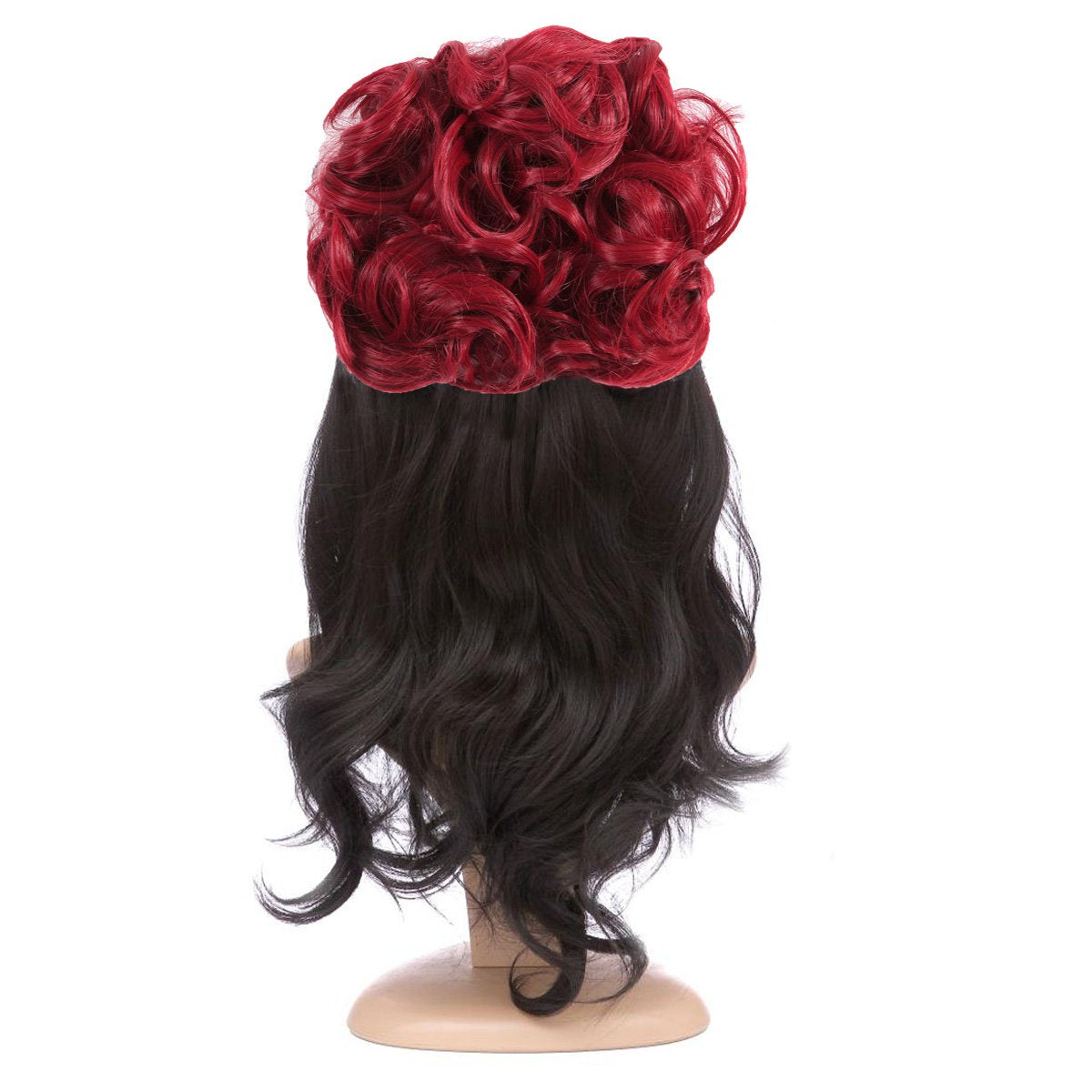 Short Messy Curly Dish Hair Bun Extension Easy Stretch Hair Combs Clip in Ponytail Extension Scrunchie Chignon Tray Ponytail Hair Piece Wig Hairpieces