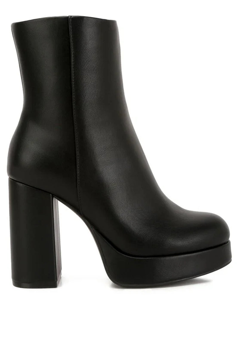 Beauty Block Heel Platform Ankle Boots