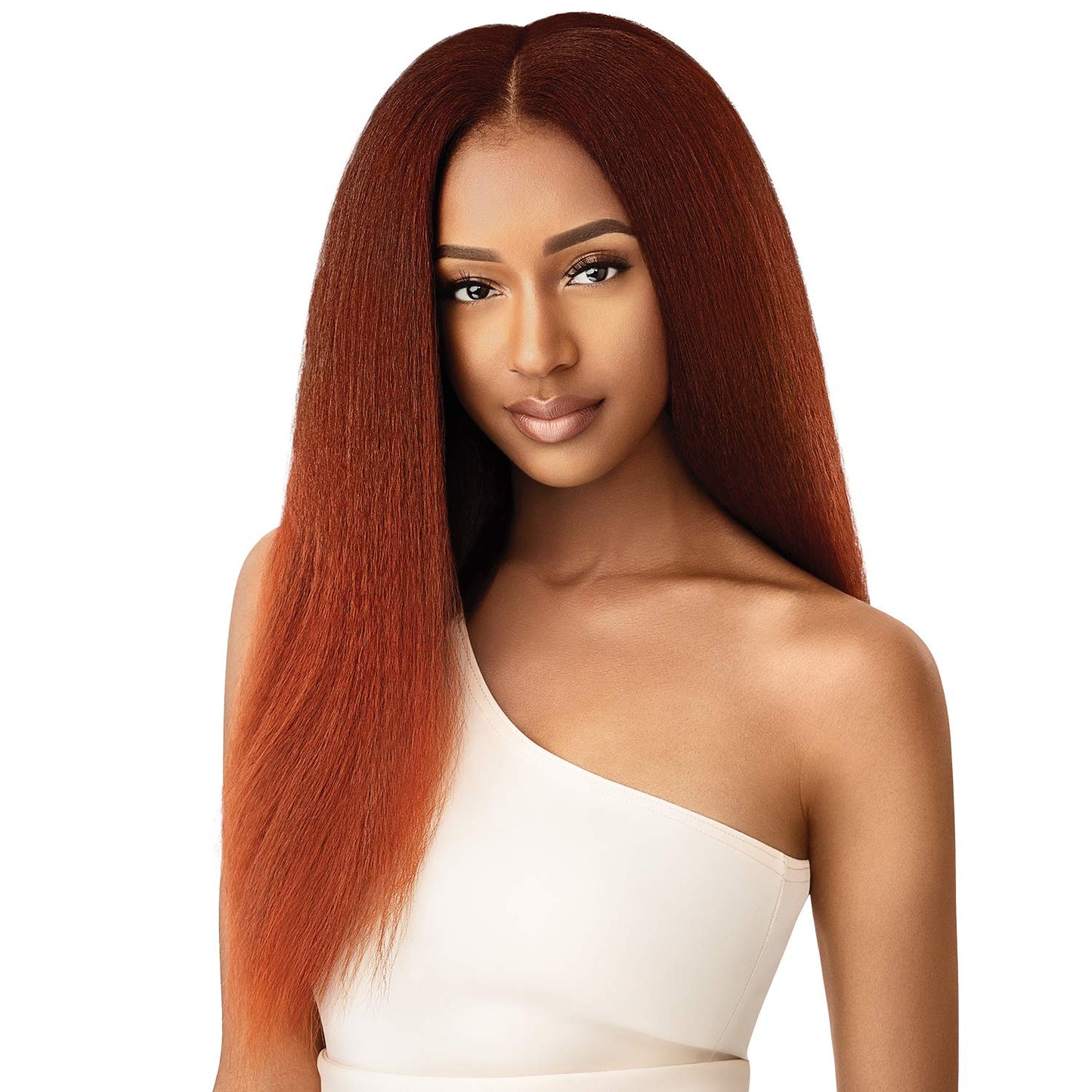 Human Hair Premium Blend Clip-In Big Beautiful Kinky Straight 18" 9Pcs (NBLK)