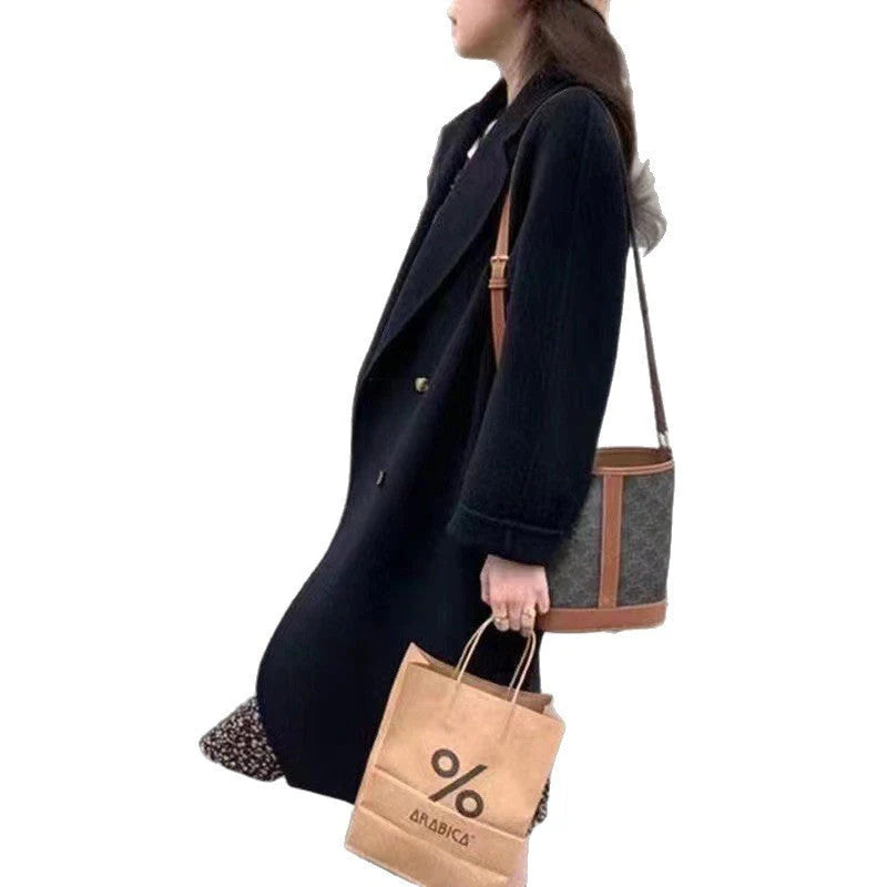 Small High-Grade Woolen Coat for Women