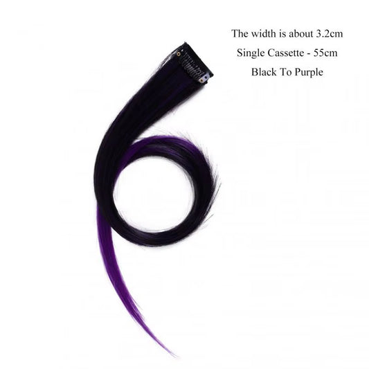 45Cm/Pc 15Colors Fake Hair Extensions with Invisible Black Hair Clips Heat Resistant Straight for Women Styling Tool Accesories