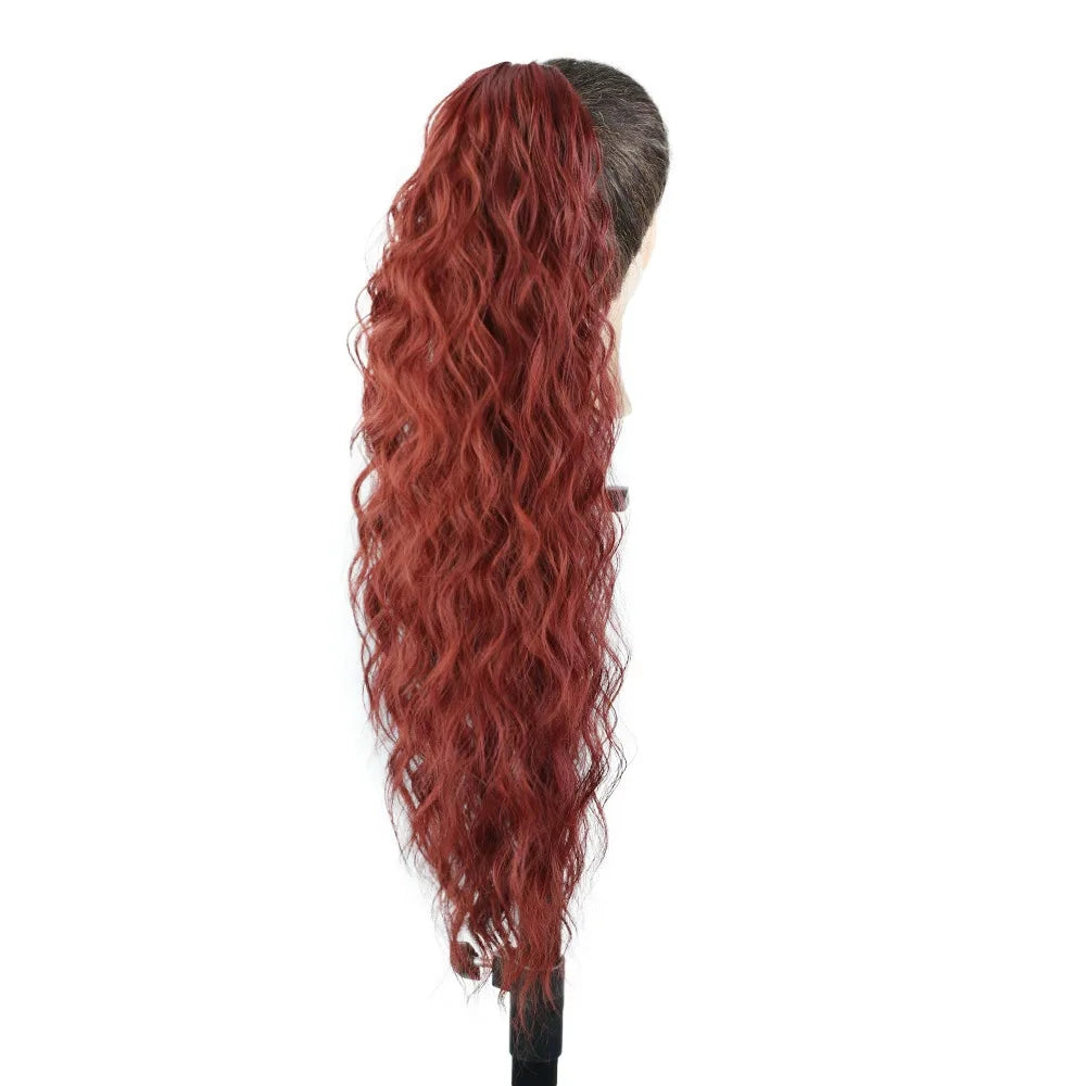 Wig Clip, Ponytail, Water Ripple, Long Curly Hair, Fluffy Long Curly Hair, Ponytail
