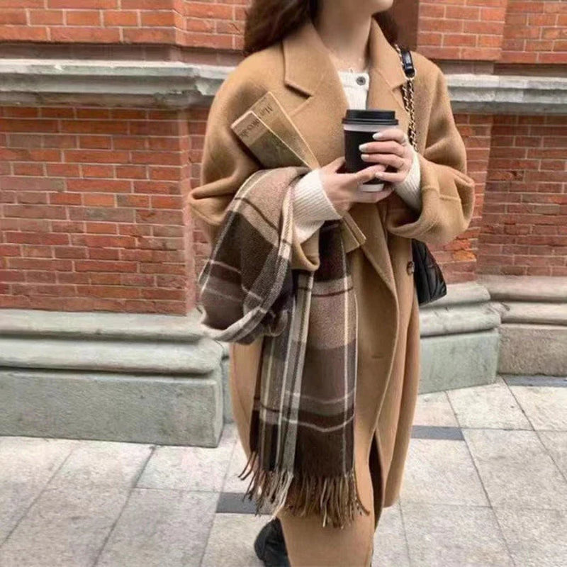 Small High-Grade Woolen Coat for Women