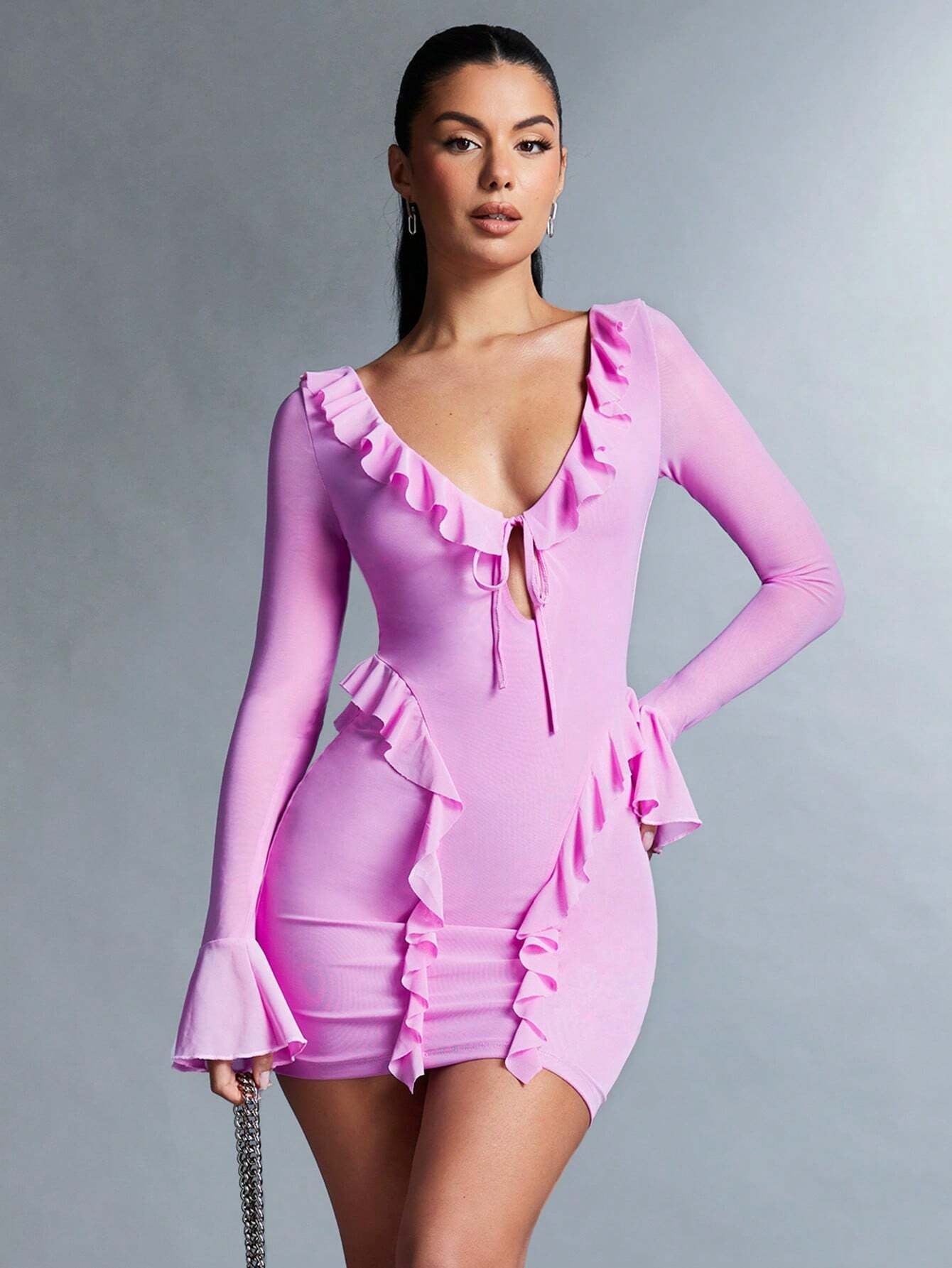 BAE Women'S Ruffle Hem Bodycon Dress