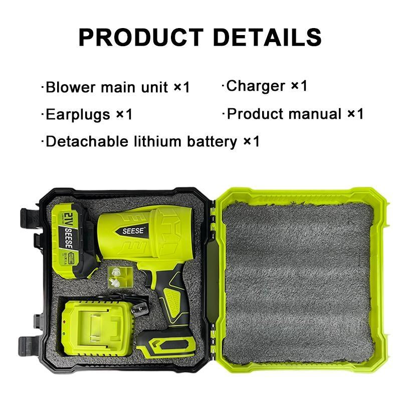 SEESE Turbo Jet Blower - Powerful Handheld Cordless Snow and Leaf Blower, Lightweight for Easy Use, Perfect for Car Drying after Wash, Ideal Gift Choice