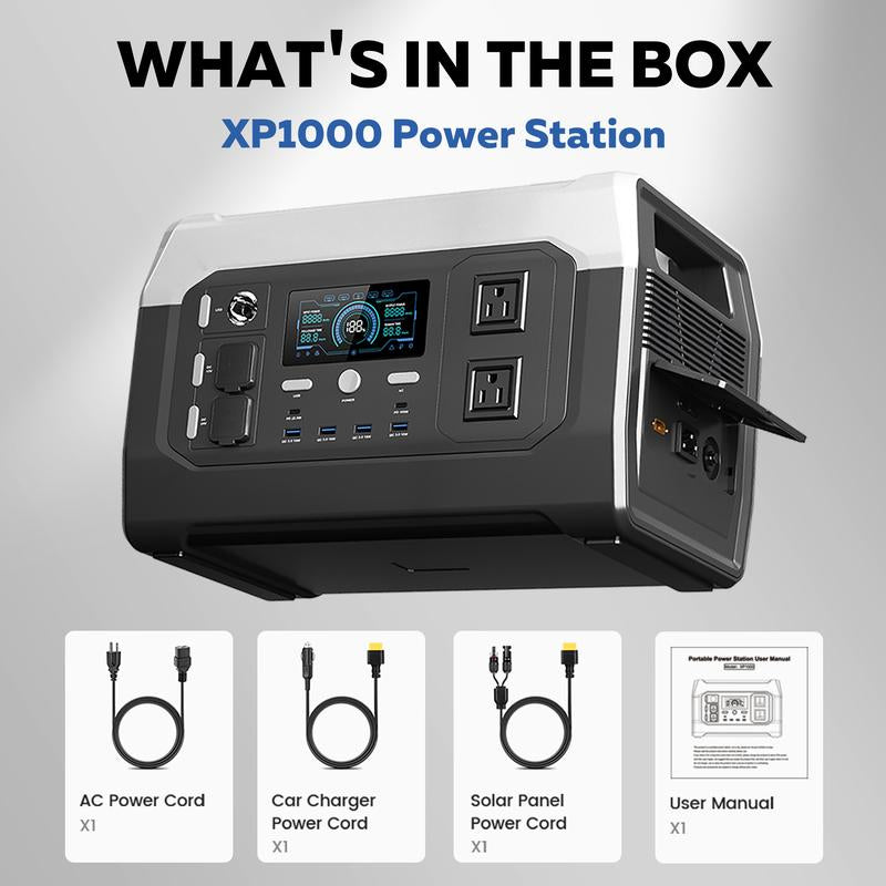 Black Friday Deal CTOLITY XP1000 1600W,1024Wh Portable Power Station,Lifepo4(Lfp)Battery,Full Charge in 1 Hr,1600W AC/100W USB-C Output,1000W AC Input,Solar Generator for Home Back up Power,Camping,Travel,Rvs&Emergencies Power Bank