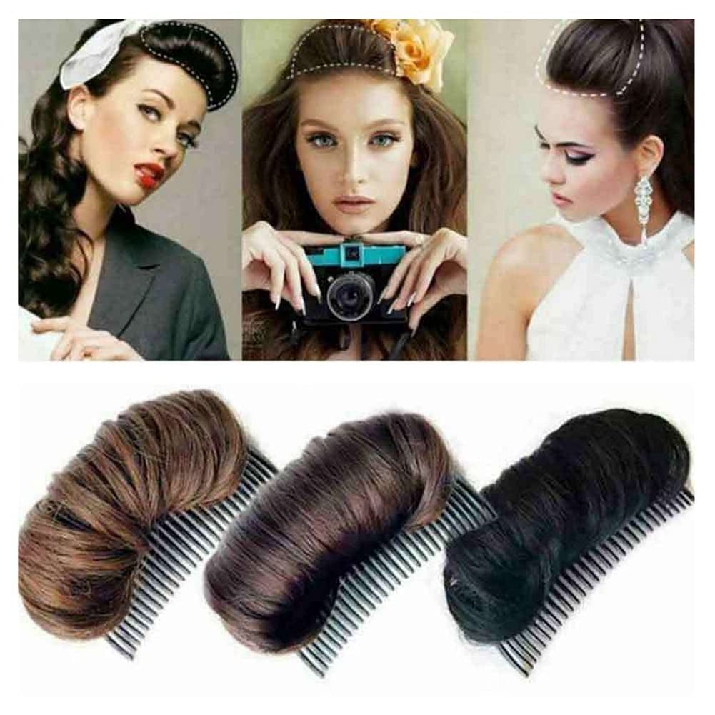 1Pcs Invisible False Hair Clip Hair Base Bump Fluffy Volume Increased Styling Accessories for Women Girls (Dark Brown)