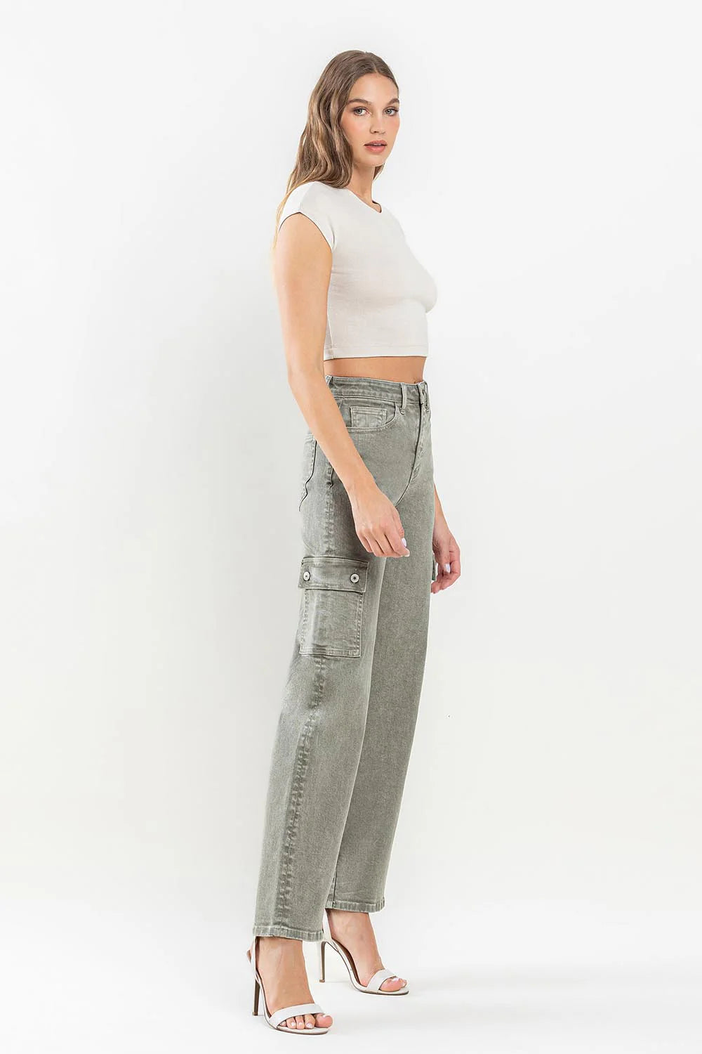 Vervet by Flying Monkey 90'S Super High Rise Cargo Jeans