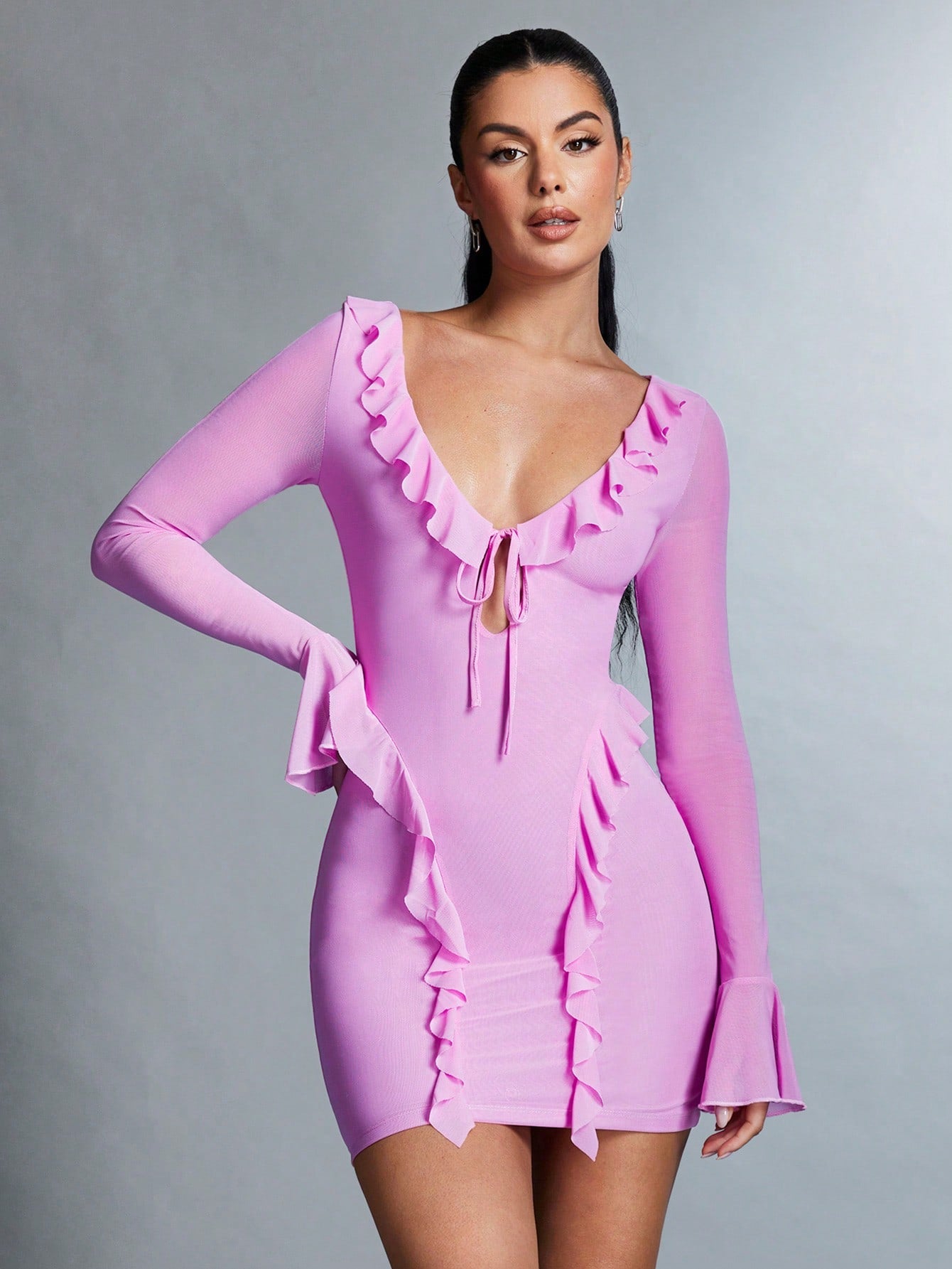 BAE Women'S Ruffle Hem Bodycon Dress