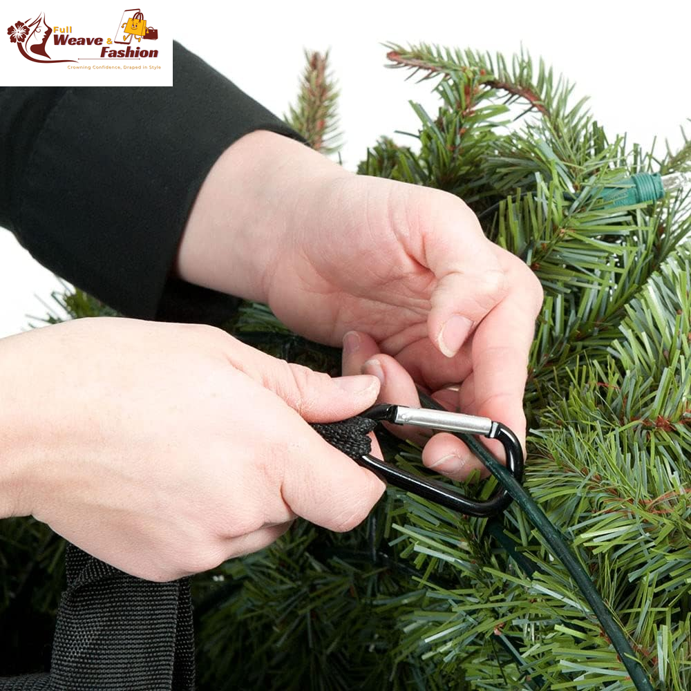 [30 Inch Wreath Storage Container] - for Christmas Wreath up to 30 Inches in Diameter | Bag Hooks Directly to Your Wire Wreath Frames to Prevent Sagging and Deformed Wreaths (30-Inch)