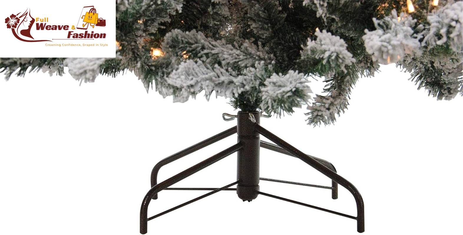 Pre-Lit Natural Emerald Artificial X-Mas Tree, 7.5', Green