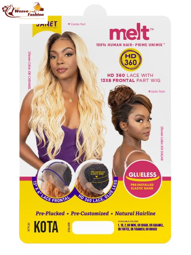 100% Human Hair -Prime Unimix HD 360 Lace 13X6 Frontal Part Wig - Kota